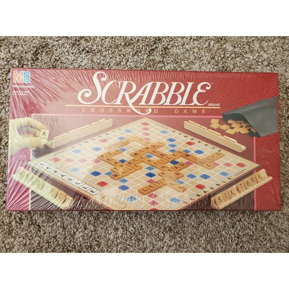 Vintage 1989 Milton Bradley Scrabble Crossword Board Game NEW SEALED HTF rare